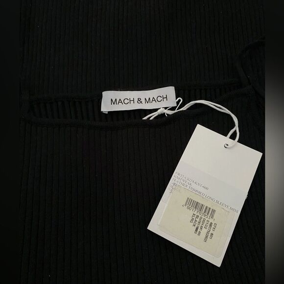 MACH & MACH Feather-Embellished Off-The-Shoulder Minidress size XL - Picture 13 of 15